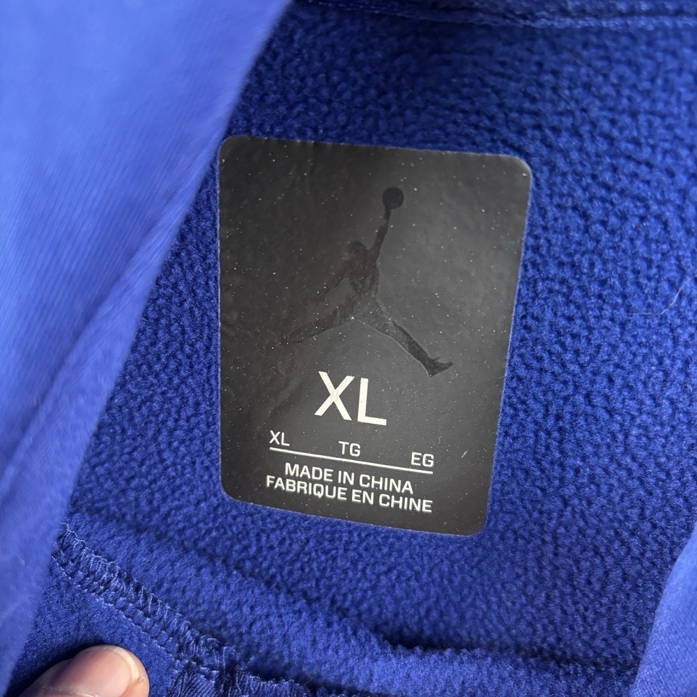 Nike Air Jordan Hoodie Mens XL Blue Jumpman Flight Sweatshirt Basketball - Picture 3 of 8